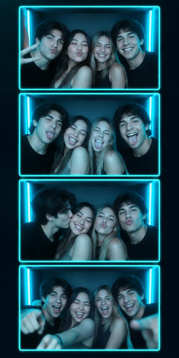 Fotostrip van een feest